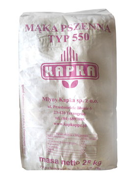 Mąka pszenna typ 550 25kg – Kapka